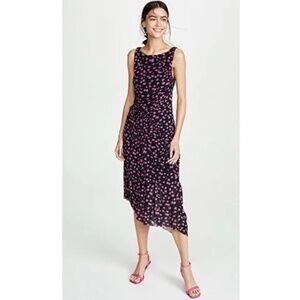 NWT DIANE VON FURSTENBURG MAIA MIDI DRESS, LARGE